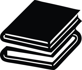 Stack of two hardcover books representing knowledge learning and education icons for study and reading resources