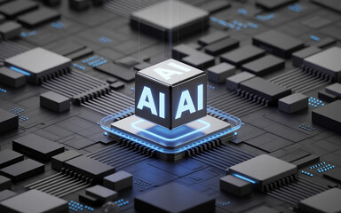 AI, Artificial Intelligence concept,3d rendering,conceptual image.