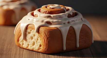 Artisanal Cinnamon Roll with Cream Cheese Frosting