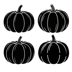Pumpkin Black vector set