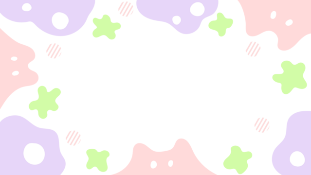 動画配信用の背景50　かわいいモンスターと幾何学柄 - Powered by Adobe