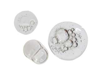 clear liquid texture with bubble isolated