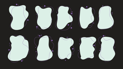 Abstract organic shapes on dark background, minimalist composition - Blobs with enhanced visuals