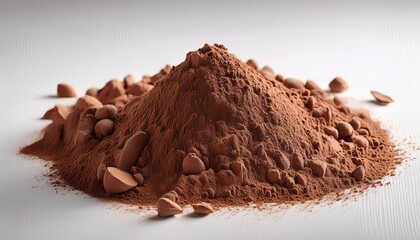 Many Cocoa Powder On White Table