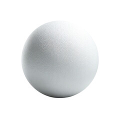 Textured white sphere isolated on transparent background