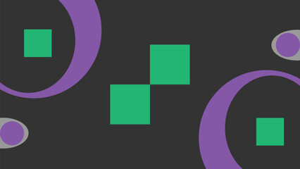 Modern Abstract Geometric Background With Colorful Shapes On Dark Surface