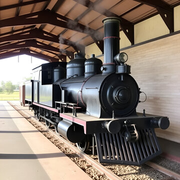 Old steam engine at quarantine station at Fort Lytton