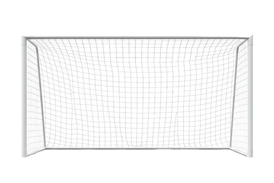 Soccer Goal isolated on transparent cutout background, cut out, png