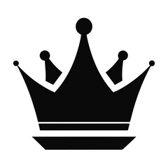 Solid Black Silhouette of a Simple Crown with Three Points and a Wide Base Band Keywords: crown, silhouette, black, icon, symbol, royalty, king, queen, monarch, power, leadership, authority, regal