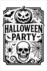 Obraz premium Halloween Party Poster – Trick or Treat (October 31)