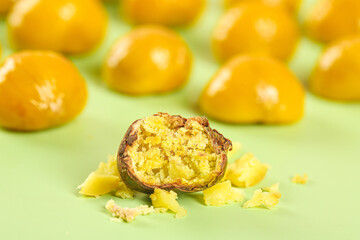 Raw Roasted Chestnuts with Exposed Golden Kernel Meat and Natural Oil Content