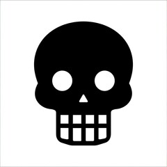 Simple black skull graphic