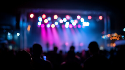 Festival Internacional Cervantino Mexico – Night Concert with Colorful Stage Lights and Enthusiastic Audience in Guanajuato