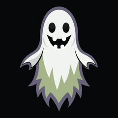 Ghost Character Line Art Vector Illustration