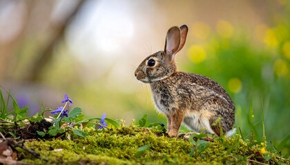 Fototapeta premium Rabbit in spring woodland