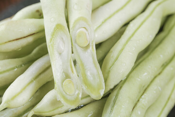 Fresh White Leek Slices Arranged for Cooking - Healthy Vegetable Ingredient