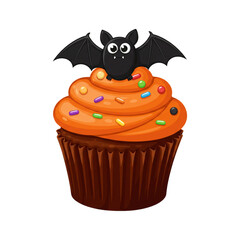 Halloween cupcakes with bats 