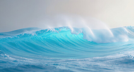 Vibrant Ocean Waves: Turquoise Sea Surf and Sunlit Splash in Tranquil Natural Seascape