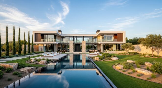 Magnificent contemporary residence showcasing lavish design and impeccable architectural precision