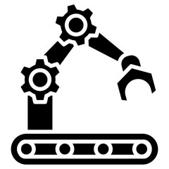 Robotic Arm glyph icon