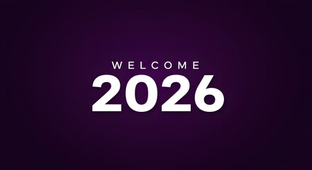 A Warm Welcome to 2026: A simple yet striking visual with a bold, modern design welcomes the new year with a stylish touch. 