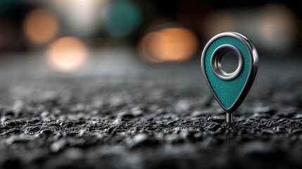 Close-up of a green marker on a black surface signifying a quiet navigator concept for subtle identity guidance