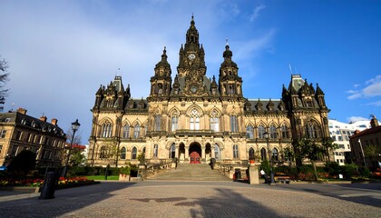 Grand gothic city hall