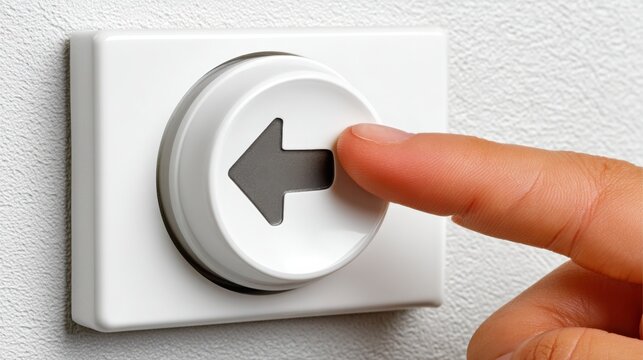 Hand turning a light switch symbolizing control, power, and user interaction in everyday technology usage