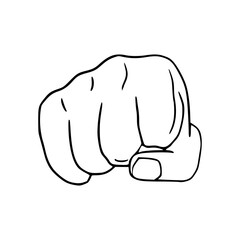 punching fist outline