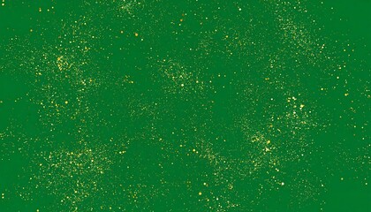 Green background with scattered gold particles