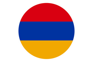 Fototapeta premium round Flag of Armenia vector