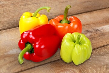 Sweet red tasty fresh ripe bell pepper