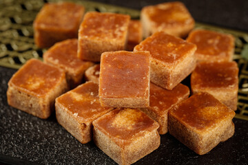 Brown Sugar Cubes with Sea Salt Crystals - Handmade Artisanal Confection