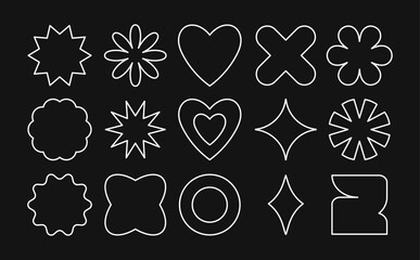 Geometric Shapes Collection Minimalist Line Art Forms