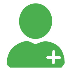 Green User Add Icon