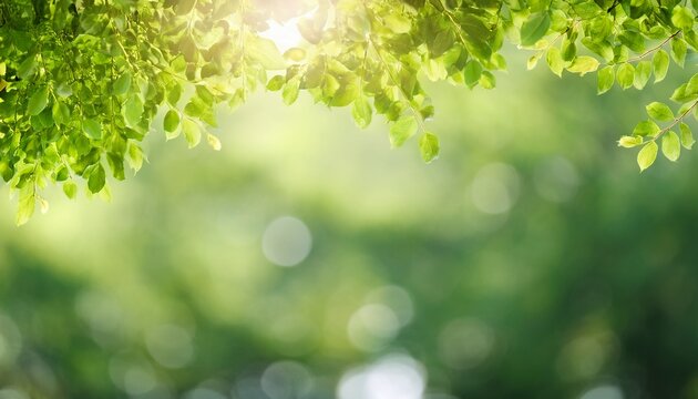Fresh Green Tree Light Blury Bokeh Texture