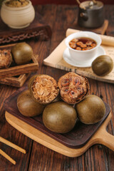Luo Han Guo Monk Fruit from Guangxi China with Herbal Tea Infusion Traditional Chinese Medicine