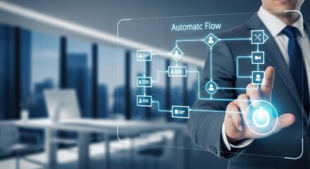 Automated workflow management visualized via a digital interface in business context