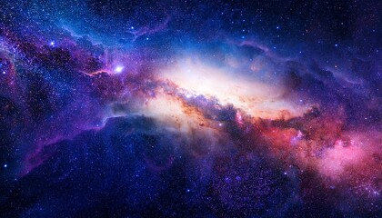 Vibrant Starfield Deep Space Galaxy With Nebula Clusters Universe Astronomy