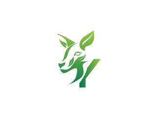 Modern agriculture biotech logo design combining eco-friendly elements with a green leaf and DNA symbol. Abstract emblem representing organic farming, sustainable agriculture, and innovative farm y