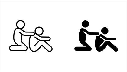 Massage Icon set. spa vector logo, vector sign symbol for design on white background