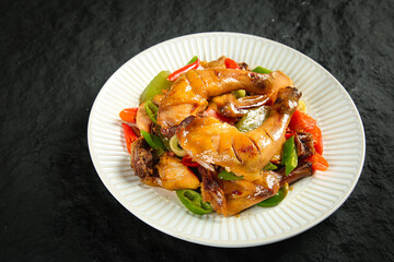 Salt-Baked Preserved Chicken Stir-Fry Hubei Style Chinese Cuisine Traditional Recipe Air-Dried Meat Specialty