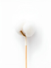 Photorealistic image of a cotton swab on a white background