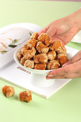 Traditional Chinese Sesame Balls - Golden Crispy Fried Sweet Treats with Sesame Seeds from Guangxi