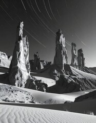 Desert rock formations at night (1)