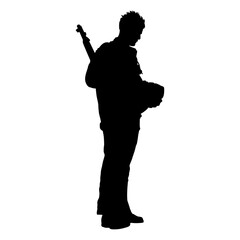 Soldier mourning silhouette illustration 