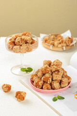 Traditional Guangxi Sesame Pastry Balls Chinese Specialty Dessert Crispy Golden Sweet Treats