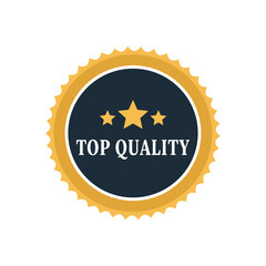 Top Quality Product Service Guarantee Badge Label Icon Design Element