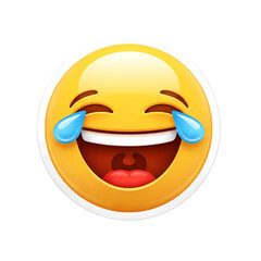 Laughing Emoji:  A Hilarious,  Teary-Eyed Expression for Your Projects