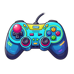 Vibrant Gaming Controller Illustration: Perfect for Game Design & Marketing